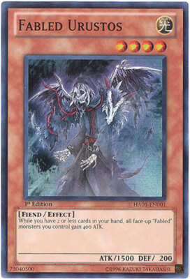 Yu-Gi-Oh Card - HA03-EN001 - FABLED URUSTOS (super rare holo) - NM-image