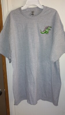 Godzilla Embroidered T-Shirt - Adult - Gray-image
