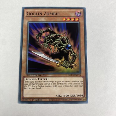 Yugioh Goblin Zombie sgx3-enc10 Speed Duel GX Duelists of Shadows 1st Edition-image