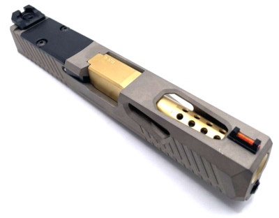 High Table Glock 19 Gen 13 Nickle Slide, Trijicon RMR Cut, Fiber Optic Sights-image