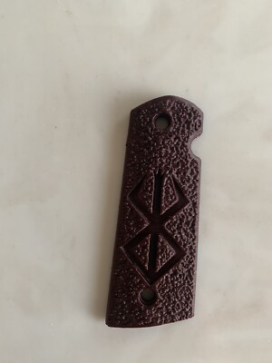 1911 full size magwell grips - Custom Viking Rune Only-image
