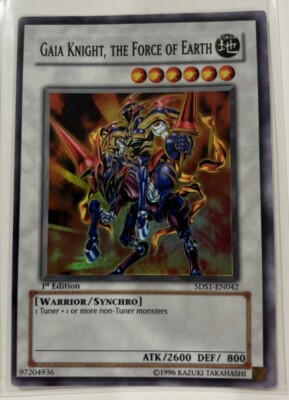 Yu-Gi-Oh! TCG Gaia Knight, the Force of Earth Yu-Gi-Oh! 5D's 5DS1-EN042 1st...-image