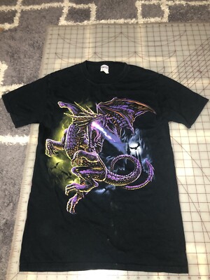 Godzilla shooting flames. t shirt Size Small Kaiju Monster Big Boss Dragon Fire-image
