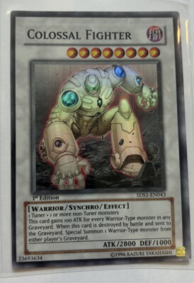 Yu-Gi-Oh! TCG Colossal Fighter Yu-Gi-Oh! 5D's 5DS1-EN043 1st Edition Super Rare-image