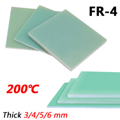 3mm - 6mm Thick Epoxyglass FR-4 Laminate Fibreglass Board Plate Sheet Panel 200℃-image