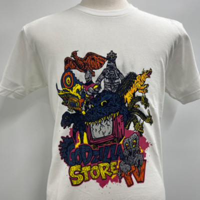 Godzilla Store TV T-shirt White TOHO Godzilla Store Japanese Character Monster-image