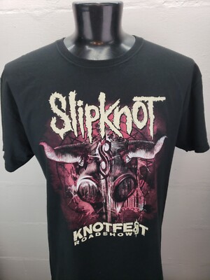 Slipknot Concert T Shirt Mens XL Black DUAL SIDED Volbeat Gojira Behemoth-image