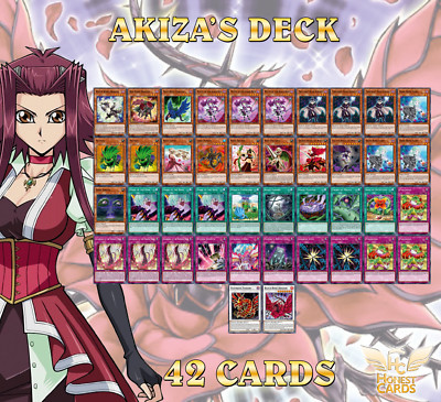 YuGiOh 5D's! Complete Akiza Deck! Gigaplant + Crimson Dragon + Black Ro  + Bonus-image