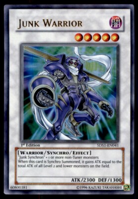 Yu-Gi-Oh! 1st Edition Junk Warrior #5DS1-EN041 Light Play-image