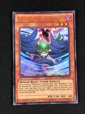 YUGIOH BLACKWING GALE THE WHIRLWIND LC5D-EN110 1ST ULTRA PLAYED/EDGE WEAR-image