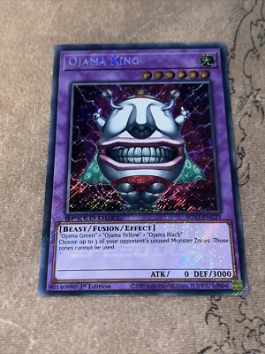 Secret Rare Ojama King SGX1 Speed Duel English NM Anime Yu-Gi-Oh! GX-image