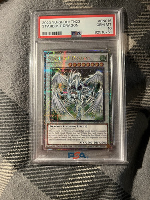 PSA 10 GEM MINT Yugioh Stardust Dragon TN23-EN016 Quarter Century Secret Rare-image