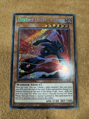 🔥 YUGIOH Destiny HERO - Dasher SGX1-ENB05 1st Ed SECRET RARE SPEED DUEL GX-image