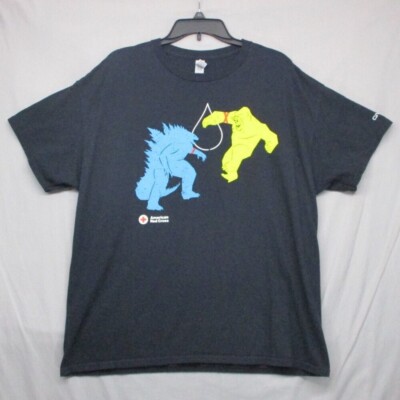 Godzilla V Kong American Red Cross Graphic Print T-Shirt Black Men Size | XL-image