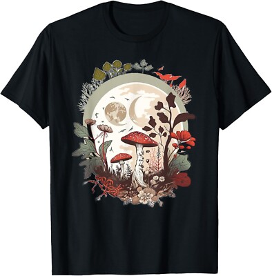 Aesthetic Goblincore and dark Cottagecore Mushroom T-Shirt-image