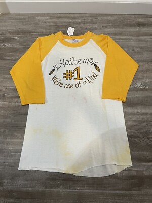 Vintage Haitema We’re One of a Kind 3/4 Sleeve Shirt Sz Youth L Made in USA-image