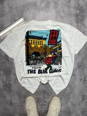 The Adventures Of Tintin The Blue Lotus T-Shirt Size XL-image