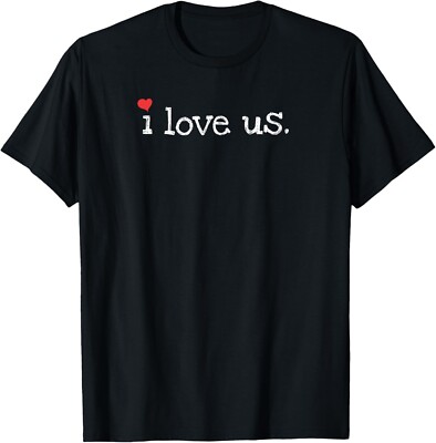 Sweet Couples' I Love Us with Hearts - Valentine's Day T-Shirt-image