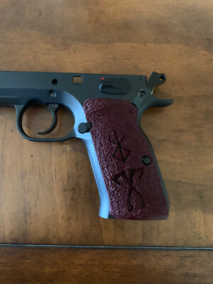 Tanfoglio/EAA Witness Large  Frame Palmswell grips - red viking axe inlay custom-image