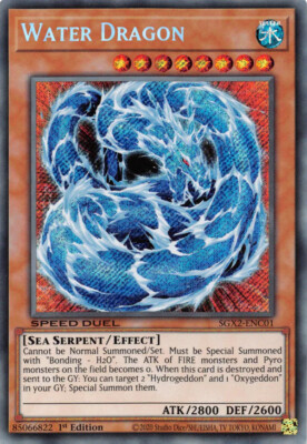 Water Dragon - SGX2-ENC01 - Secret Rare - 1st Edition NM YuGiOh!  Speed Duel GX:-image