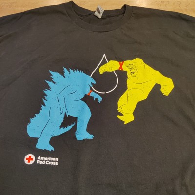 Godzilla X Kong The New Empire Shirt Mens XL Black American Red Cross Give Blood-image