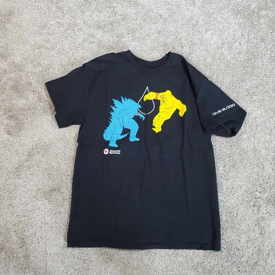 Godzilla King Kong - Red Cross - Shirt Medium -   Blood Donation 2024-image
