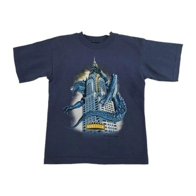 Godzilla 1998 Movie Promo  XL Blue Deadstock T Shirt NWT-image