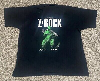 Vintage Z Rock Seattle Radio Station T Shirt Godzilla 90s-image