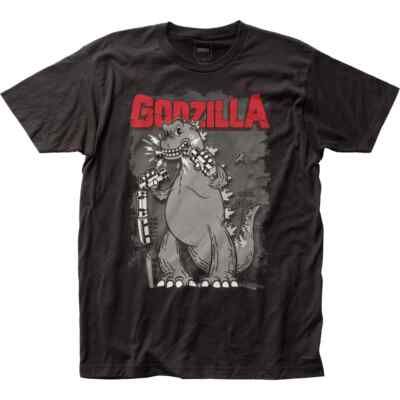 Godzilla Rubberhose Mens T Shirt Cult Classic Monster Movie Tee New BlacBEST FAN-image