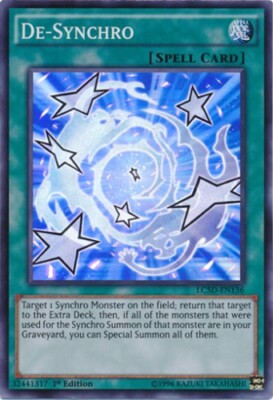 De-Synchro - LC5D-EN136 - Super Rare - 1st Edition x1 - Lightly Played-image