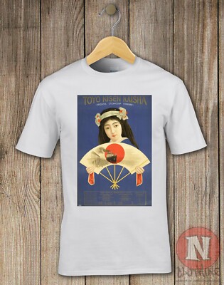 Japan tourist poster t-shirt Aesthetic Japanese Steamship 1930's art-image