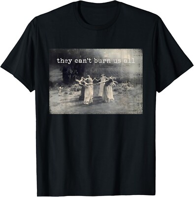 They Can't Burn Us All - Funny Meme Witch T-Shirt-image