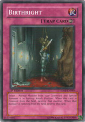 Birthright - 5DS1-EN040 - Common - 1st Edition NM YuGiOh!  Starter Deck: Yu-Gi-O-image