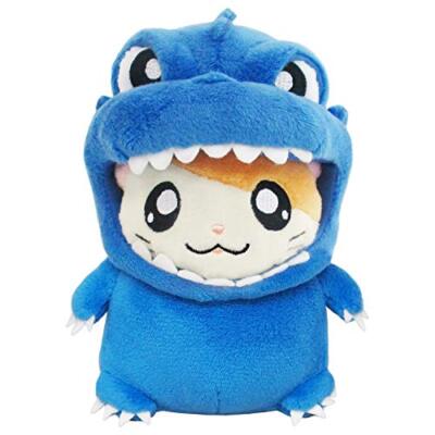 Godzilla Hamtaro Collaboration Godiham-kun Plush Blue 13.5cm sanei boueki-image