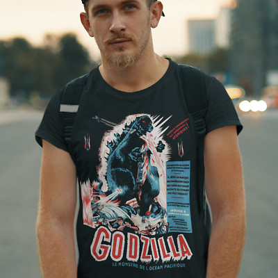 Godzilla Gojira French Movie Poster T Shirt-image
