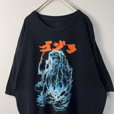 Japanese film Godzilla vintage black short sleeved t-shirt mint condition XL-image