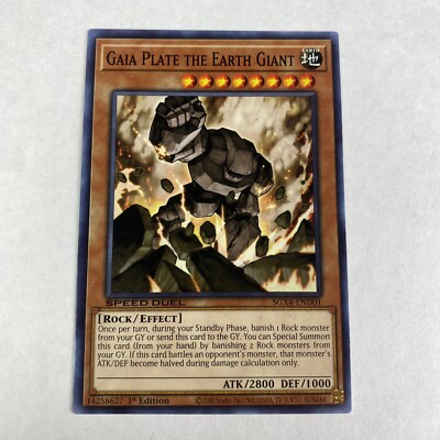 Yugioh Gaia Plate The Earth Eater  SGX4-END01 1st Edition  Midterm Destruction-image