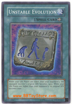 3 x Yu-Gi-Oh Card - TDGS-EN060 - UNSTABLE EVOLUTION (super rare holo) - NM-image