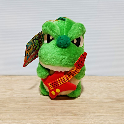 Godzilla Live Guitar Green Plush Toy Banpresto 1993 Japan Monster TAG 5