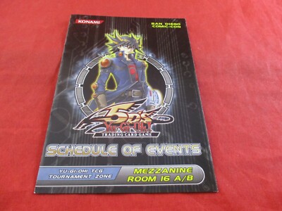 Yu-Gi-Oh Trading Card Game 5D'S SDCC Schedule of Events Flyer Konami-image