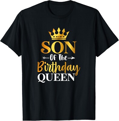 Son Of The Birthday Queen Funny Matching Birthday Party T-Shirt-image