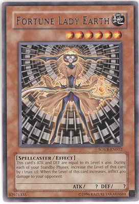 Yu-Gi-Oh Card - SOVR-EN012 - FORTUNE LADY EARTH (rare) - NM-image