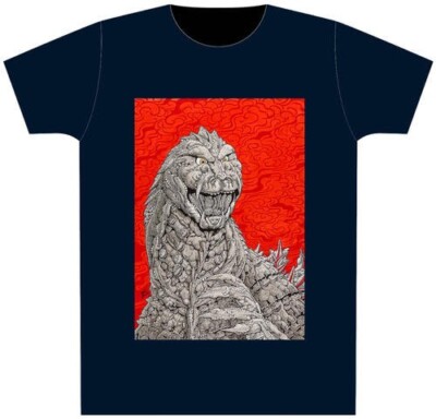 Godzilla Shinji Nishikawa Godzilla DN T-shirt ver.2 L size new Dark Navy-image