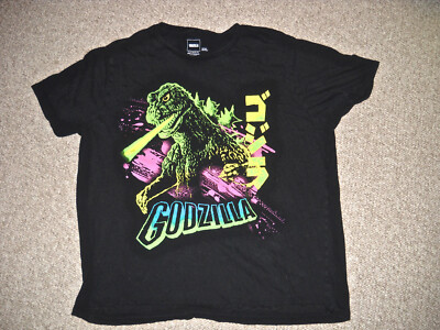 Godzilla King of the Monsters KANJI Black Short Sleeve Shirt Men's 2 XLarge-image
