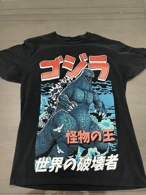 Godzilla Japanese Manga Style Double Sided Tshirt size large-image