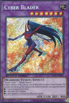 Cyber Blader - SGX1-ENE21 - Secret Rare 1st Edition - Near Mint - Yu-Gi-Oh-image