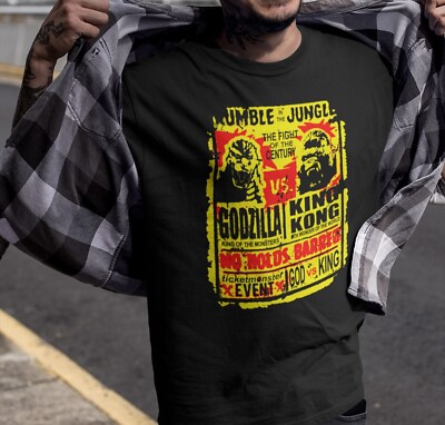 Godzilla Vs King Kong T-Shirt Rumble In The Jungle God Vs King Anime Lover Gift-image