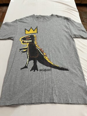 JEAN-MICHEL Officially Licensed Godzilla Crown S M 40”  Grey Art Tee Shirt-image