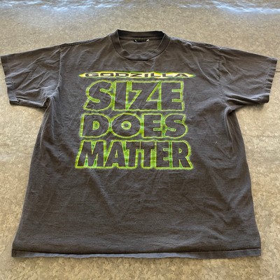 Vintage 90s Godzilla Size Does Matter Single Stitch Tee Shirt Mens XL Taco Bell-image