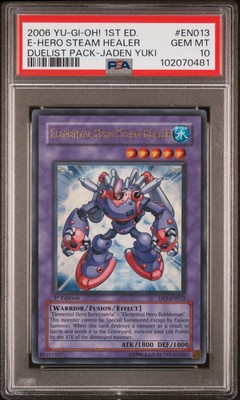 2006 DP1 YU-GI-OH! GX JADEN YUKI DUELIST PACK ELEMENTAL HERO STEAM HEALER PSA 10-image